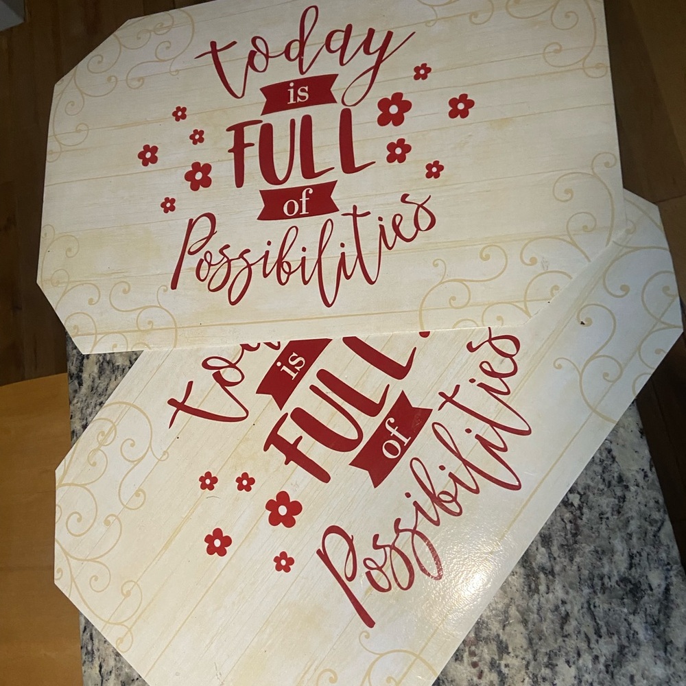 Two positive quotes placemats